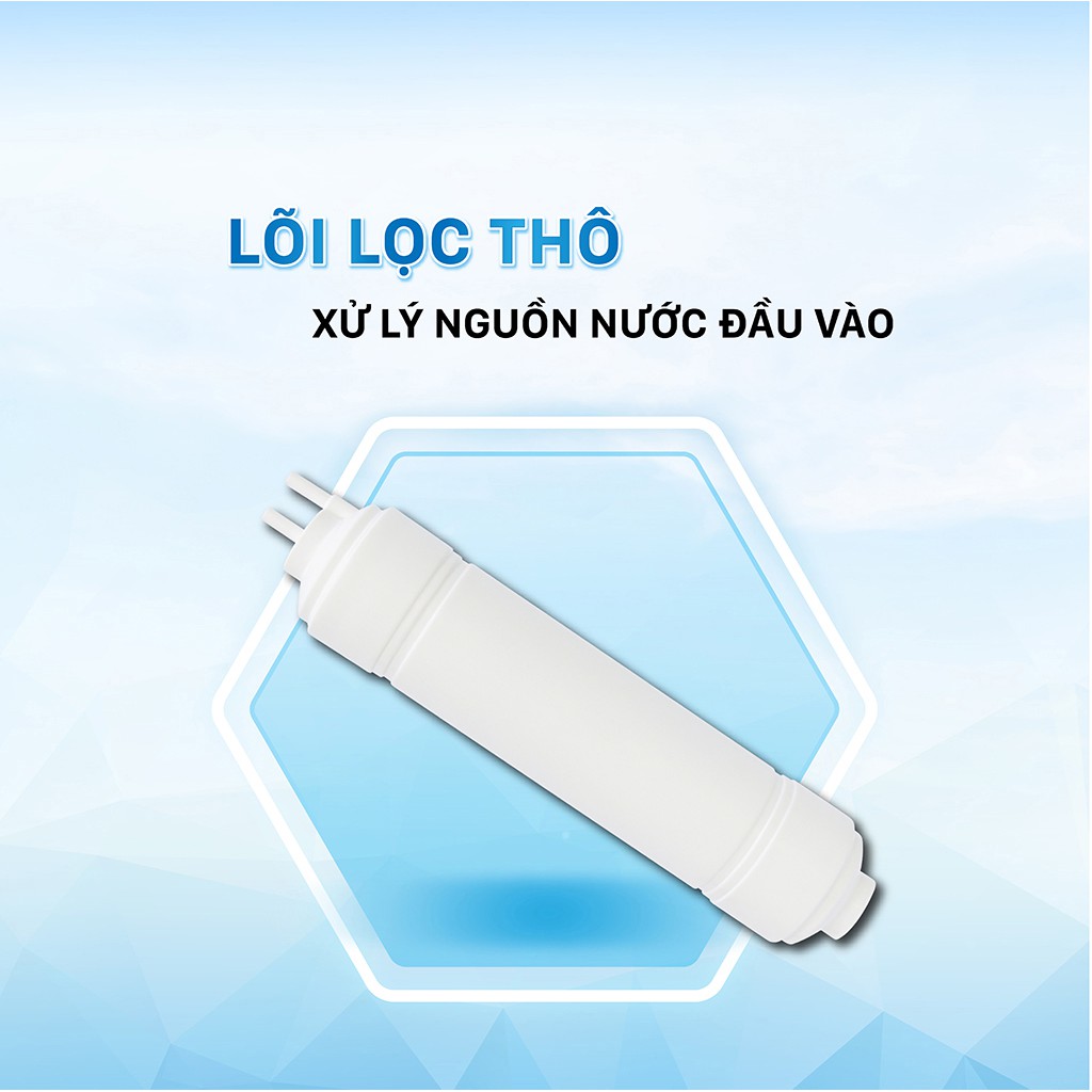 Lõi lọc thô Cation 10" Đại Việt - Xử lí nguồn nước cứng, chất gây mùi - Dùng cho máy lọc nước Daikiosan, Makano