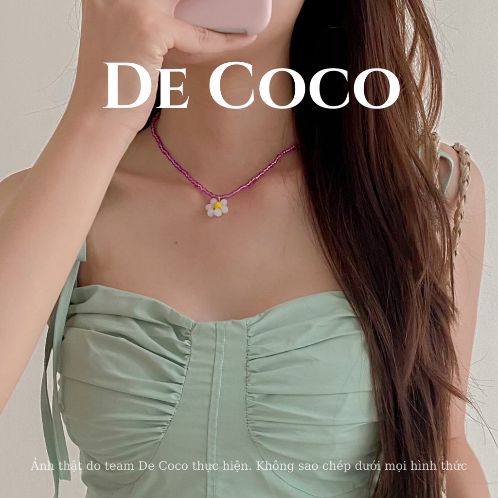 Vòng cổ layer, vòng cổ hạt cườm hoa hot trend Gemma decoco.accessories