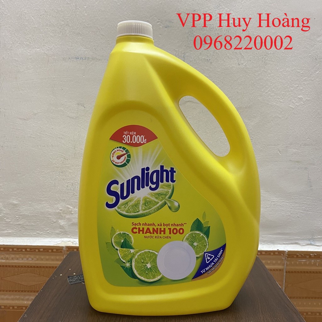 Nước rửa chén Sunlight hương chanh 3.6 kg (Mẫu Mới)