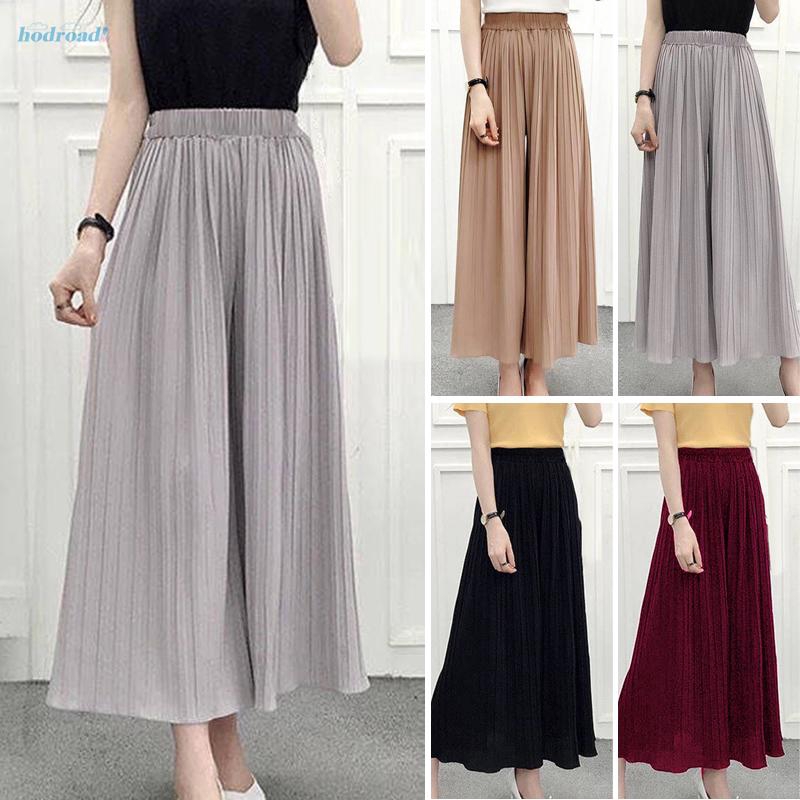 Quần xếp ly ống rộng lưng thun thời trang công sở | BigBuy360 - bigbuy360.vn