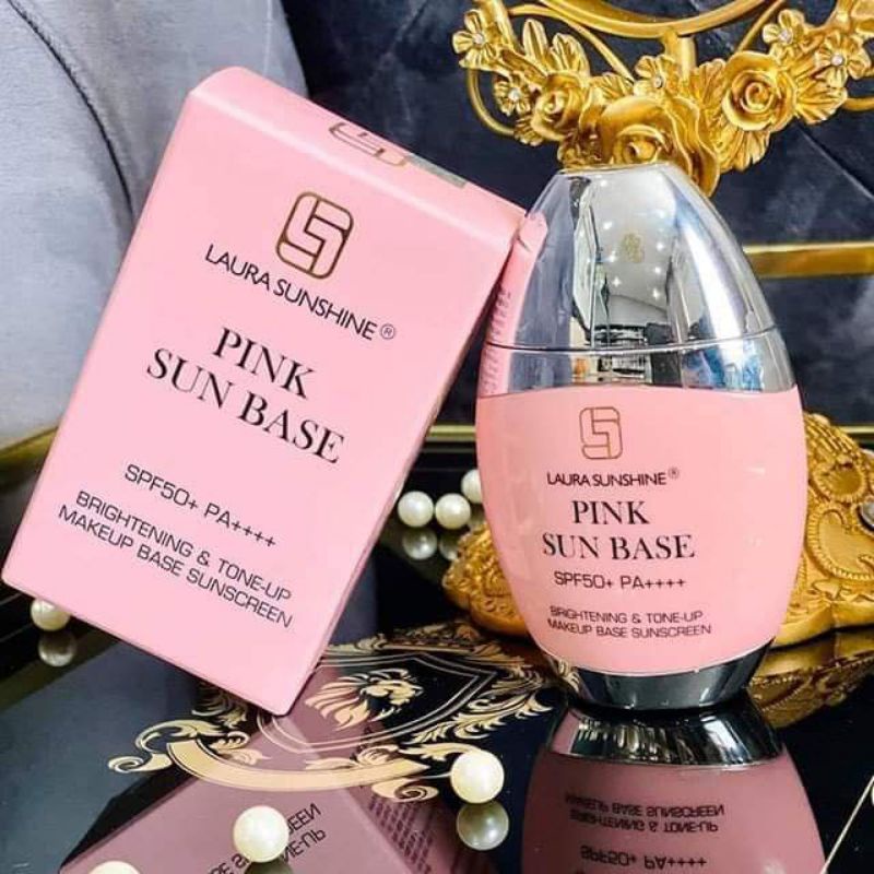 Kem Chống Nắng Kiêm Kem Lót Nâng Tone Da Hàn Quốc Pink Sun Base Spf 50+ Pa++++ Laura Sunshine Nhật Kim Anh