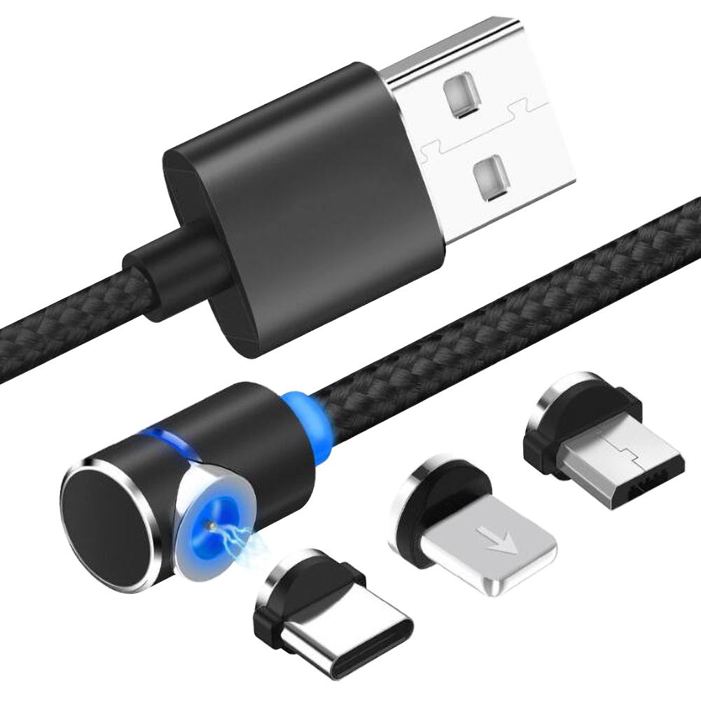 Dây Cáp Sạc Nam Châm 2m 3 Trong 1 Xoay 360 Độ