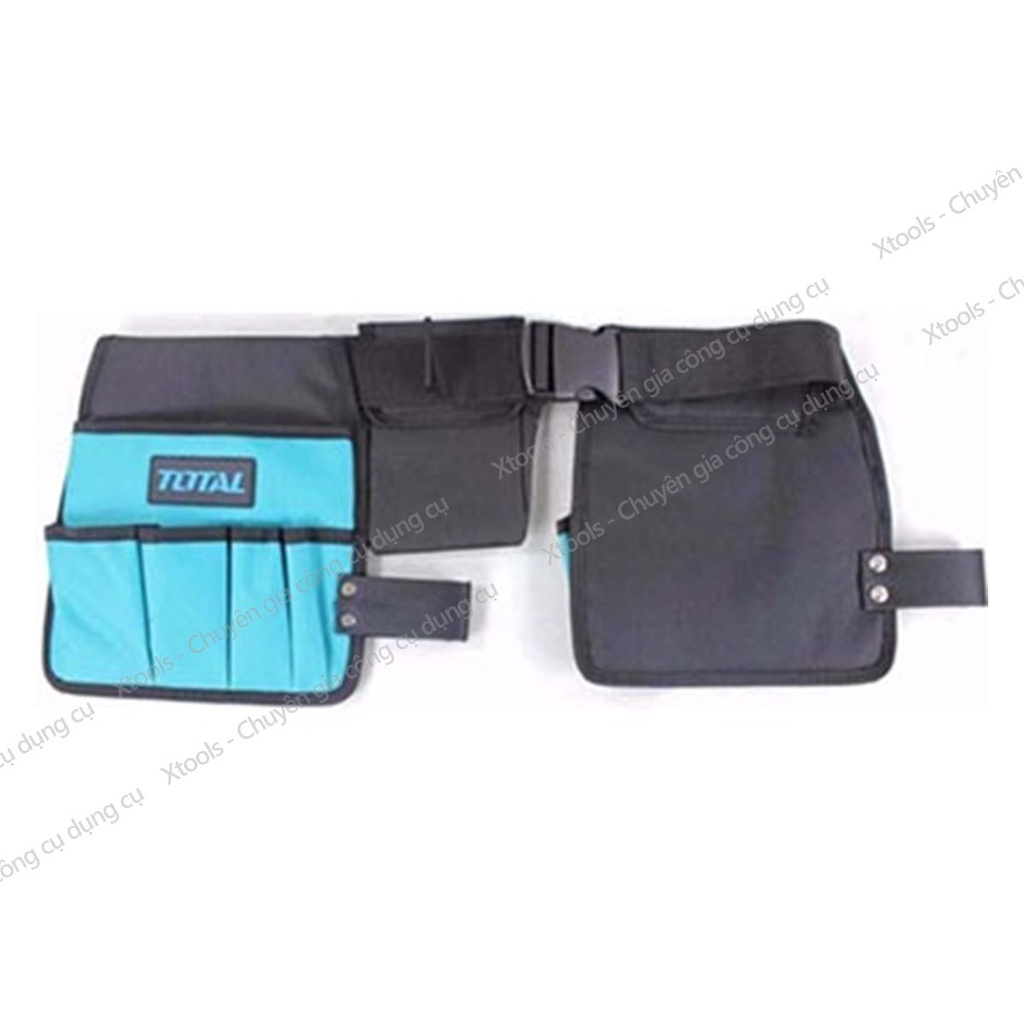 Túi đựng đồ nghề đeo lưng TOTAL THT16P2031 26x23cm, giỏ đựng dụng cụ phụ kiện polyester 600D có khoá cài siêu bền chắc