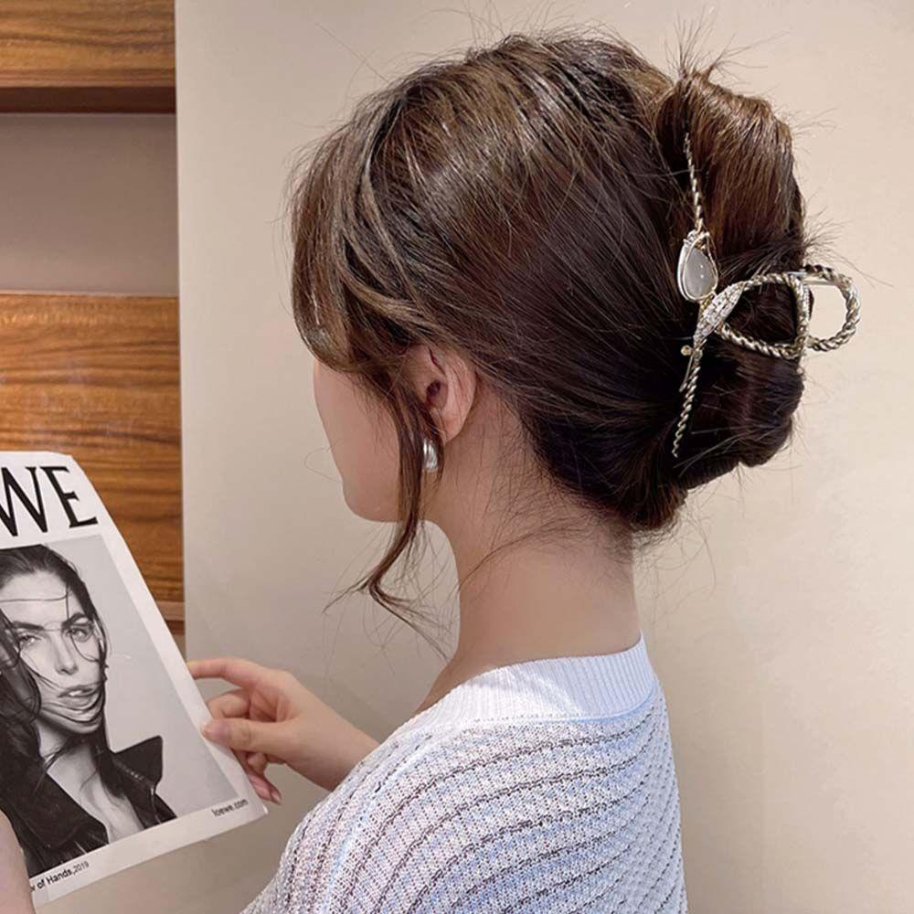 Kẹp Tóc Kim Loại Hình Móng Vuốt Cá Mập Đơn Giản|Phụ Kiện Tóc Xinh Xắn Dành Cho Nữ