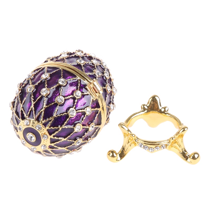 Flgo Hộp Đựng Trang Sức Hình Trứng Phục Sinh Tráng Men Vintage Cho Nữ