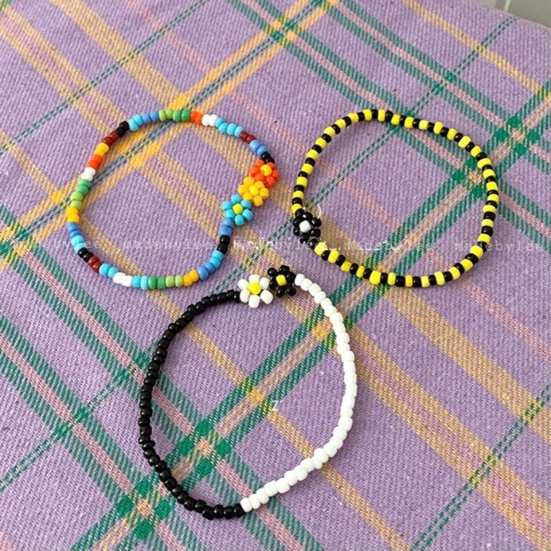 Vòng tay hạt cườm handmade Cheap moment Seventeen Vòng xỏ hạt co giãn thủ công nhiều màu sắc