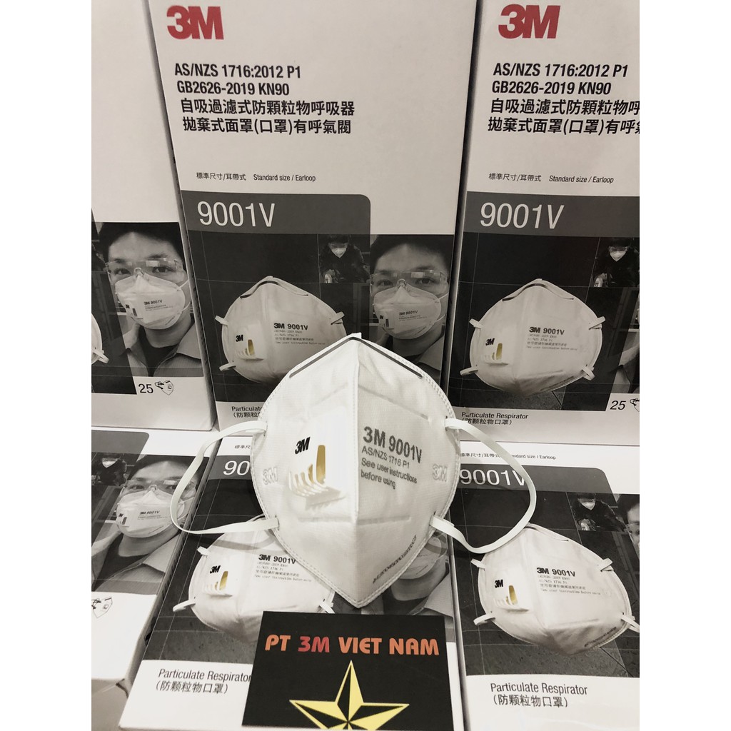 Khẩu trang 3M 9001V có van thoáng khí | BigBuy360 - bigbuy360.vn