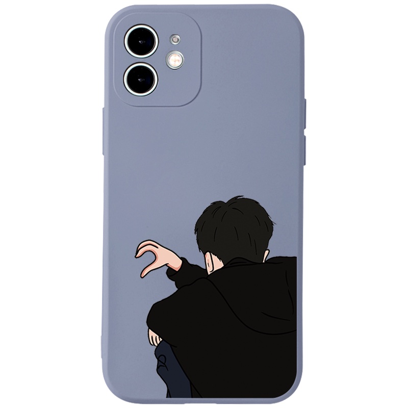 Ốp lưng GUMAN mềm cặp đôi dễ thương đẹp cho iPhone 14 13 12 11 Pro Max SE2020 X XR XS 8 7 ip 6S 6Plus kute B367