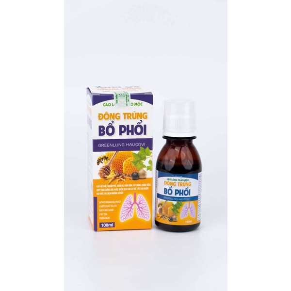 ĐÔNG TRÙNG BỔ PHỔI SIRO : Giảm ho + long đờm + chảy nước mũi do viêm họng + cảm lạnh