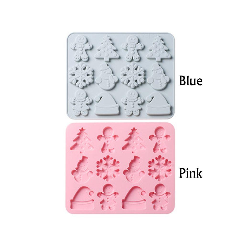 Khuôn Silicone Cấp Thực Phẩm Làm Bánh Kẹo Hình Người Tuyết DIY