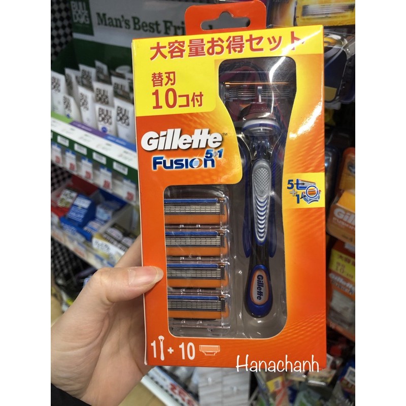 ( auth) dao cạo râu massage 5 lưỡi Gillette 5+1 Fusion