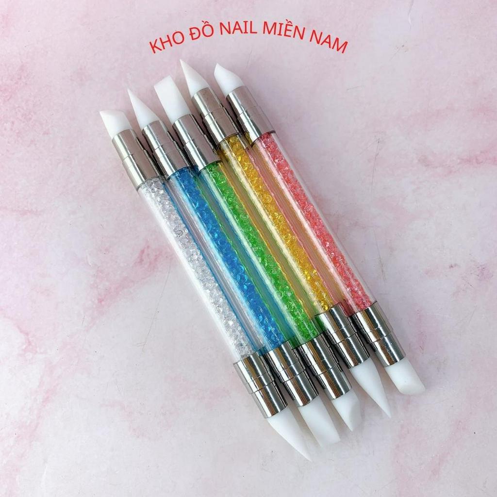 Bút Silicon Hai Đầu Miết Sticker Làm Hoa Nặn Gel Nail Đa Năng