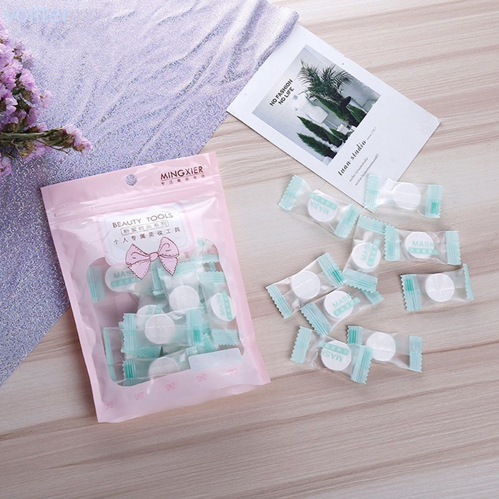 [Hàng mới về] Set 30 mặt nạ nén bằng vải không dệt màu sắc ngẫu nhiên