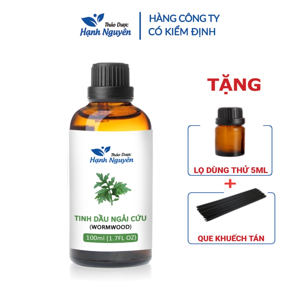 Tinh dầu Ngải Cứu 100ml, giảm đau bụng kinh, xoa bóp cổ vai gáy, cánh tay nhức mỏi - Thảo dược Hạnh Nguyên