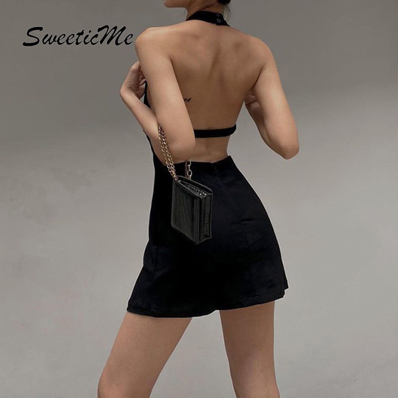 Đầm Dây Mảnh Hở Lưng SweeticMe Thời Trang Nữ 2022