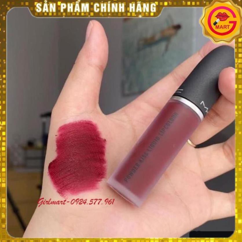 Son Kem Lì MAC Powder Kiss Liquid 994 Make Love To The Camera - Màu đỏ rượu trầm