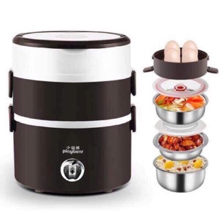 Hộp cơm camen giữ nhiệt cắm điện inox 3 tầng Star