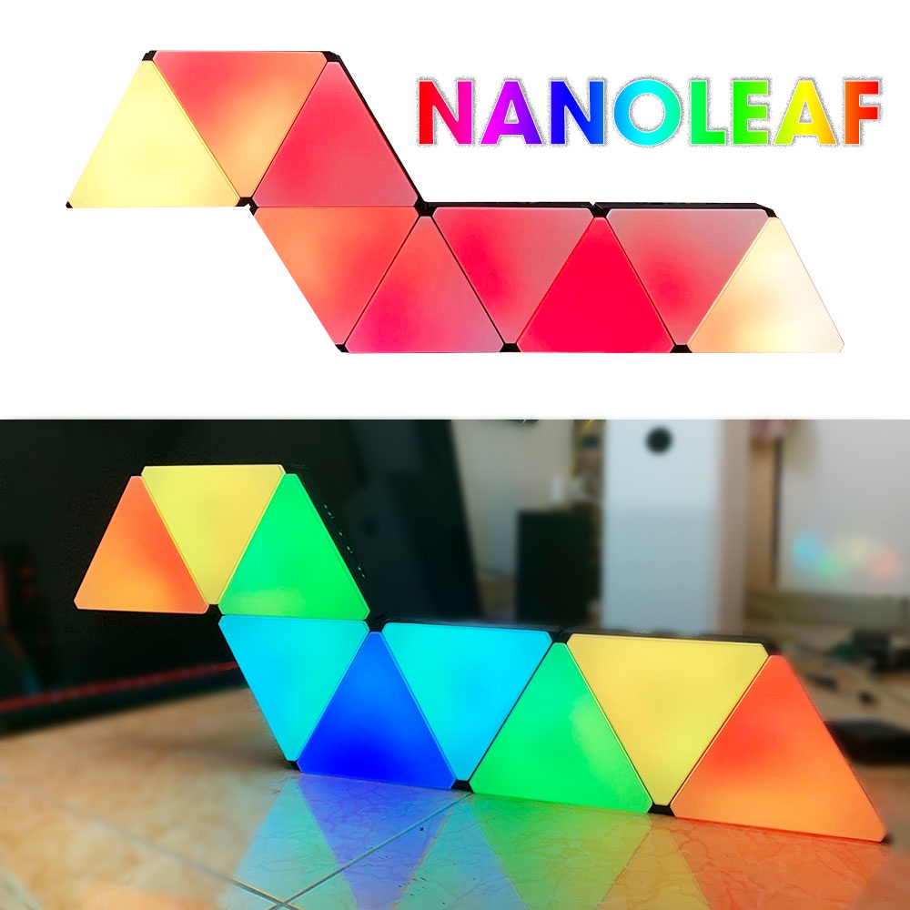Đèn Nanoleaf tam giác trang trí Gaming - Sync màu màn hình - Nháy theo nhạc -118 hiệu ứng màu