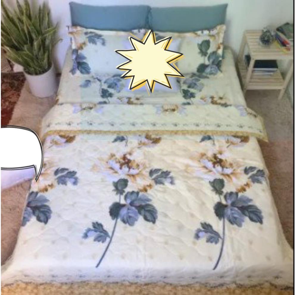 Ga giường 1mx2m,bọc đệm ký túc xá,giường tầng,bệnh viên,bọc sofa-BÒ SỮA XÁM