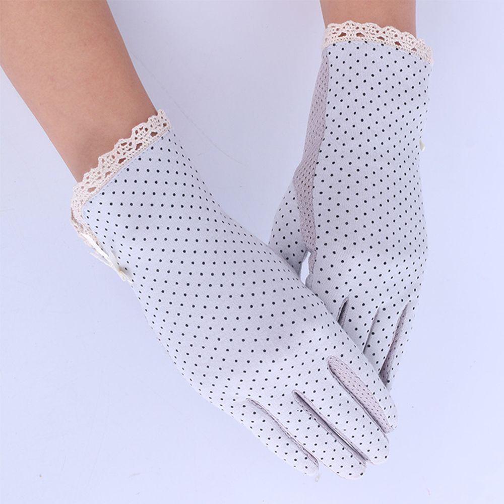 Găng Tay Lái Xe Chống Nắng Mùa Hè Co Giãn Chống Tia UV Phối Ren Lưng2Lilife