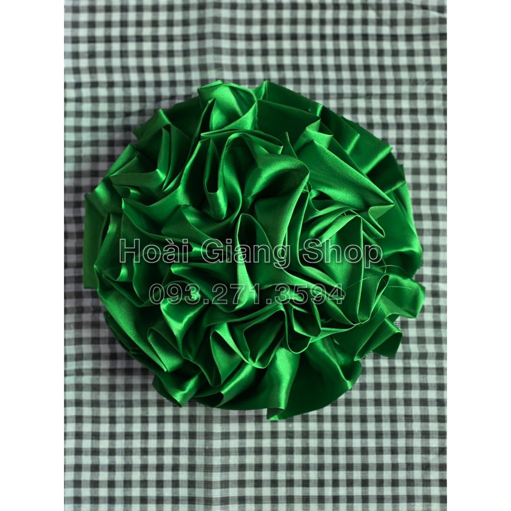 Bông vải đỏ, bông khánh thành, hoa khai trương làm thủ công. Size lớn 27cm.
