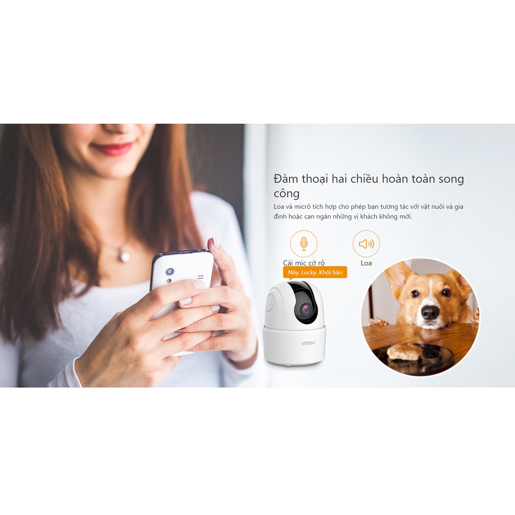 Camera Imou A42P 4Mp 2k  Xoay 360 Độ Đàm Thoại 2 Chiều,Imou A22EP 2Mp 1080P-Chính Hãng