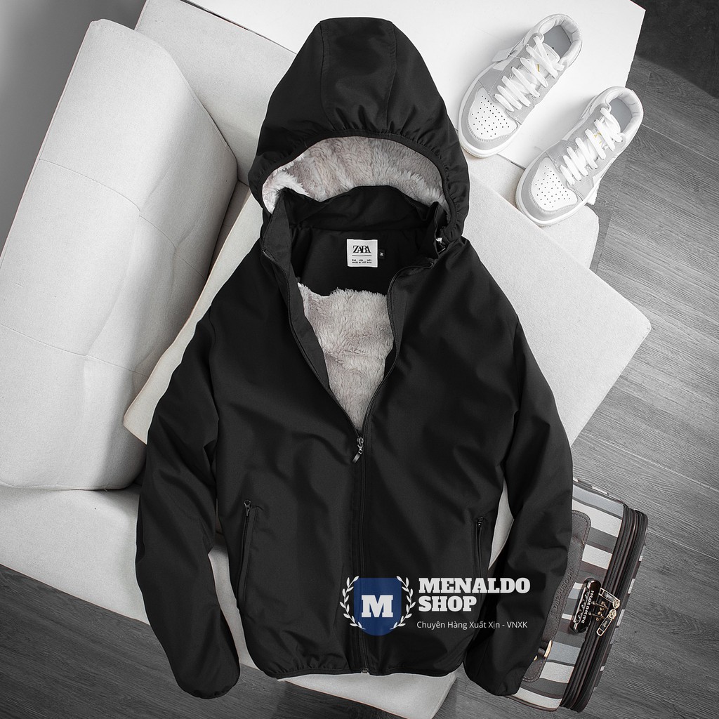 Áo Khoác Gió Lót Lông Cừu Cực Ấm - Vải Format Hàng VNXK