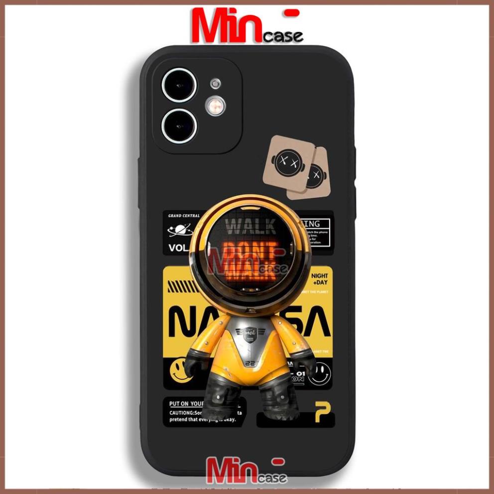 Ốp lưng iPhone Phi hành gia cute cạnh viền vuông silicon mềm dẻo cho iphone 6/6s/7/8/X/XR/XS/11/12/13 Pro Plus Max