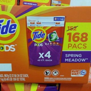 Viên giặt tide - 1 thùng 4 gói - 168 viên