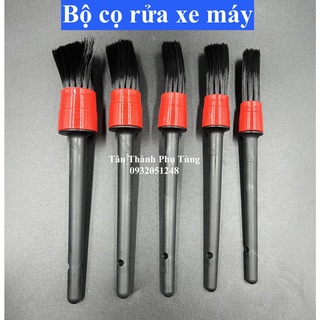 Bộ cọ, chổi rửa xe máy 5 cây