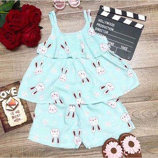 Combo 3 bộ đồ lanh lụa cho bé gái