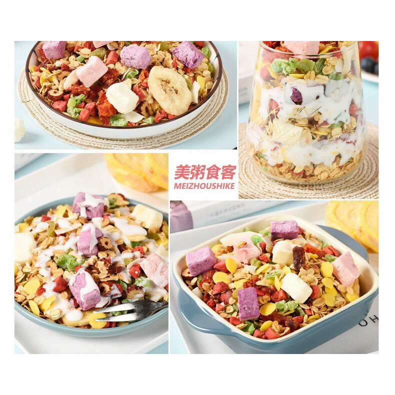 Gói ngũ cốc yến mạch trái cây sấy sữa chua (Gói tím 400g - B)