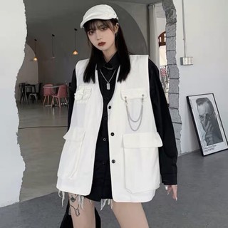 (SẴN) Set áo sơ mi áo gile ulzzang cá tính hot tiktok 2021