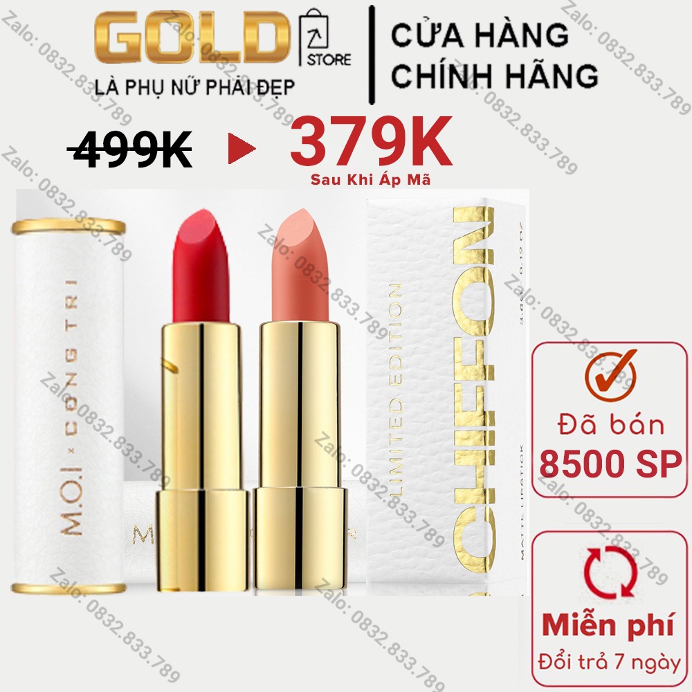 Son Hồ Ngọc Hà MOI Cosmetics MOI X CÔNG TRÍ bản giới hạn - bền màu lâu trôi không lem【CAM KẾT HÀNG CHÍNH HÃNG®】‎‎