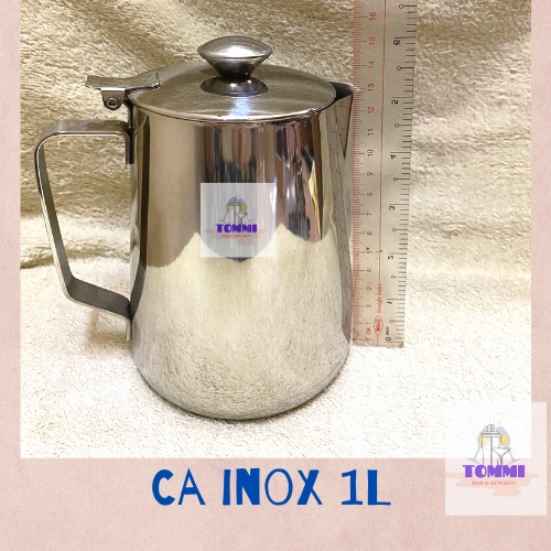Ca Đánh Sữa Inox 304 Có Nắp 350ml 600ml 1L 1L5 2L.Ca Đựng Nước Có Nắp Ca Trà Đá Inox Pha Chế - Dụng Cụ Pha Chế