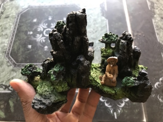 NÚI TRANG TRÍ HỒ CÁ NON BỘ 15x7x8CM