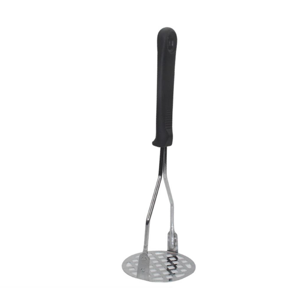 Dụng Cụ Nghiền Khoai Tây Bằng Thép Không Gỉ ff86 Với Tay Cầm Màu Đen