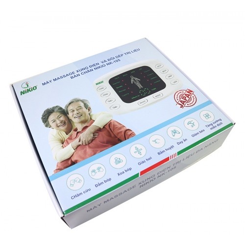 Máy Massage Xung Điện Miếng Dán Và Đôi Dép Bàn Chân Nikio NK-105