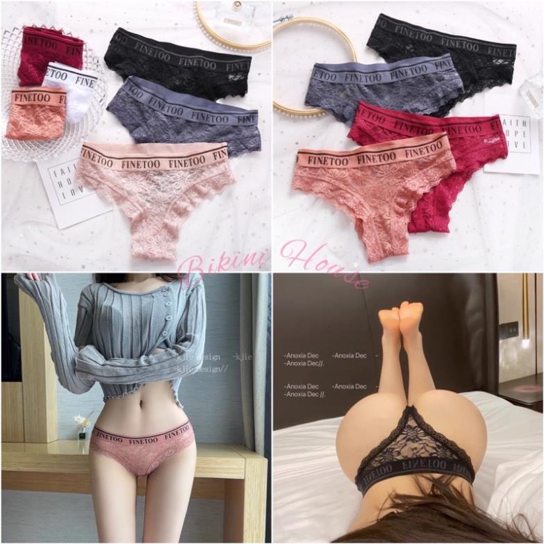 Quần Lót Nữ Cradin Ren Lọt Khe Viền Chữ Họa Tiết Điệu Đà Quyến Rũ 783