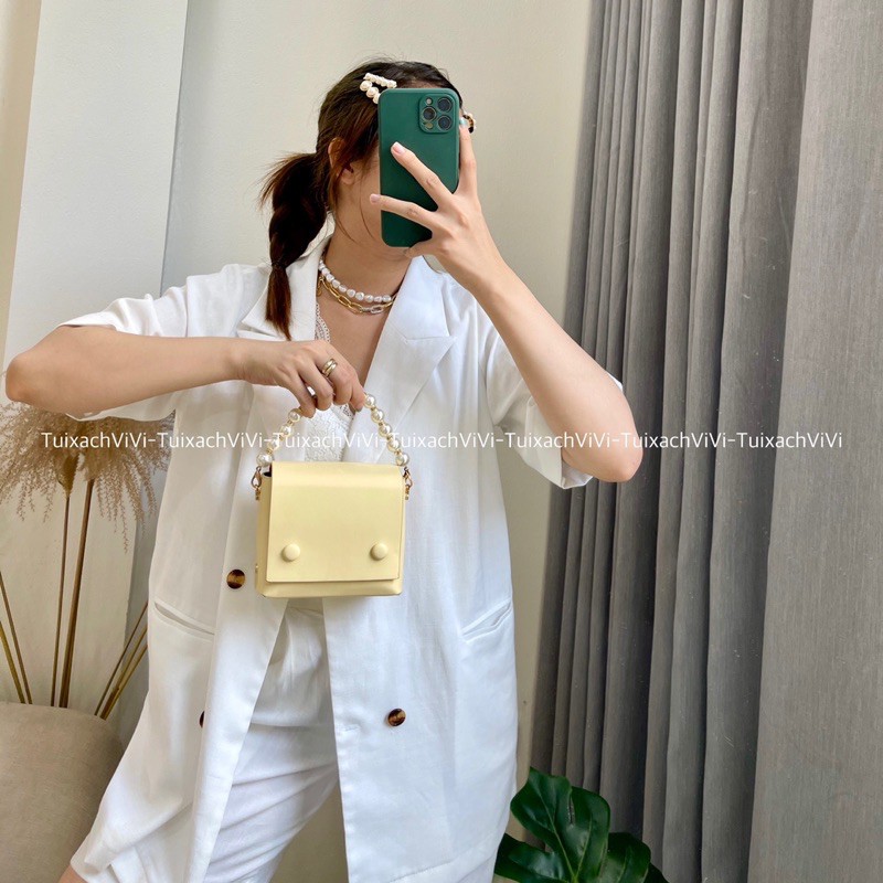 Túi Hộp Mini Đính Hạt Cườm Nữ ViVi - Túi Đeo Chéo Kiểu Dáng Mới Lạ Đi Tiệc Đi Chơi Đều Dễ Thương [Clip &amp; Ảnh thật]