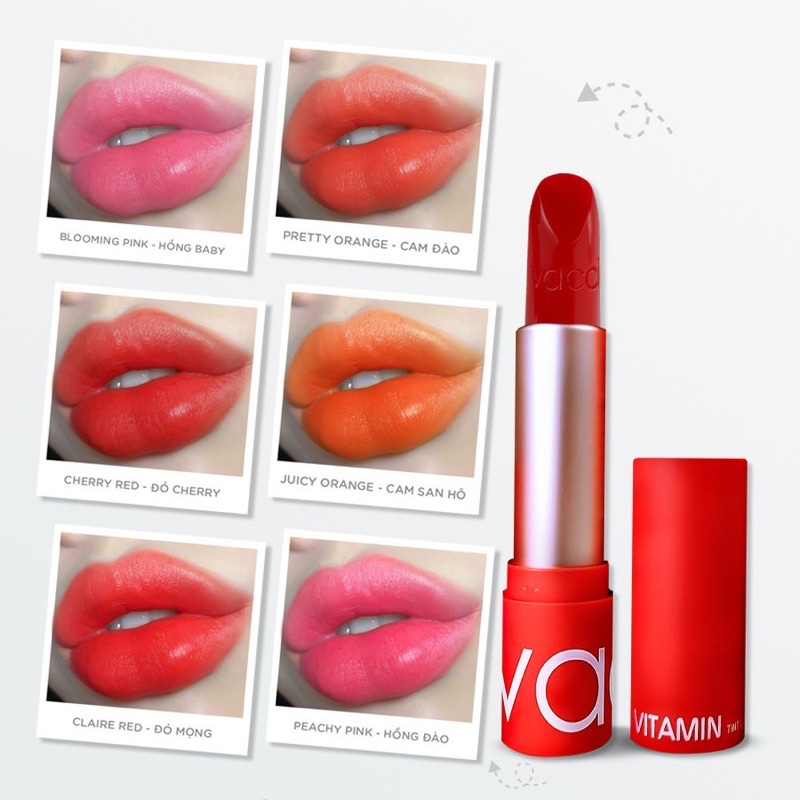 Son dưỡng môi có màu lâu phai Vacci Vitamin Tint Lipstick