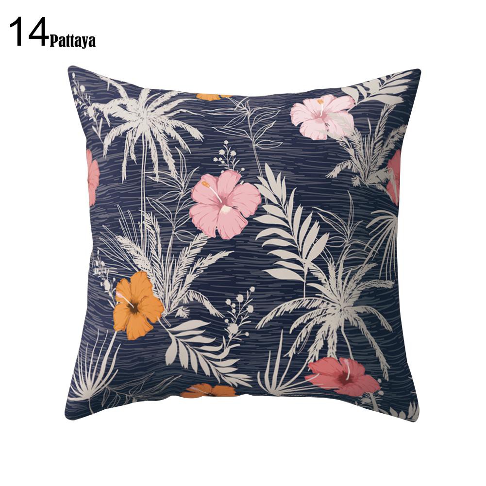 Vỏ gối sofa họa tiết hoa lá xinh xắn 45cmx45cm | BigBuy360 - bigbuy360.vn