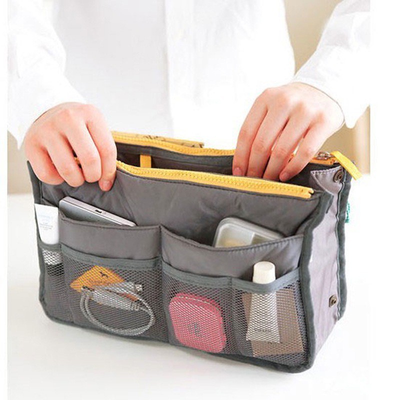 Túi đựng đồ trang điểm sắp xếp đồ ngăn nắp tiện lợi dễ mang đi có khóa kéo