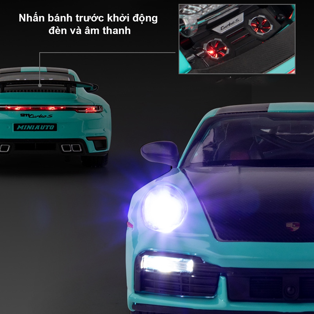 Mô hình siêu xe Porsche 911 Turbo S tỉ lệ 1:24 chất liệu hợp kim, cửa mở được