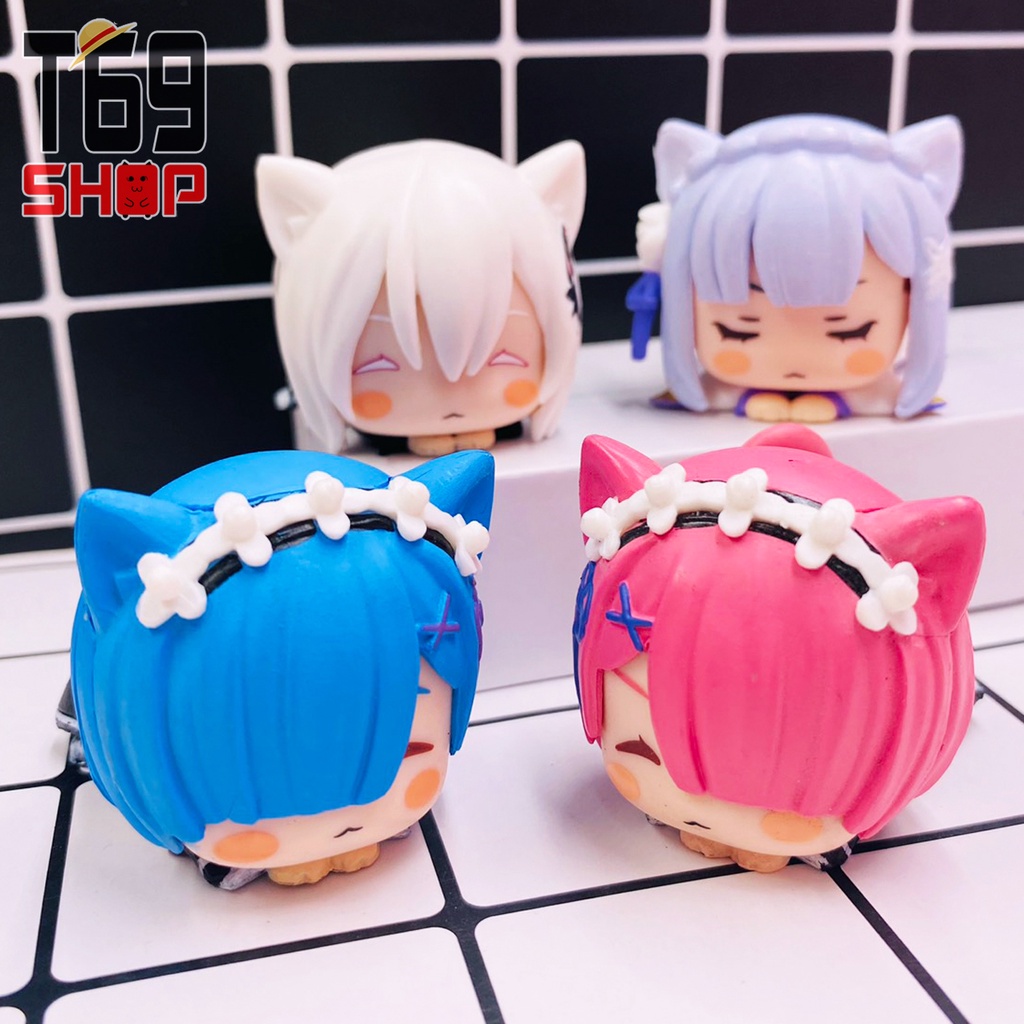 Set mô hình anime Re: Zero - Neko ver (Bộ 4 nhân vật)