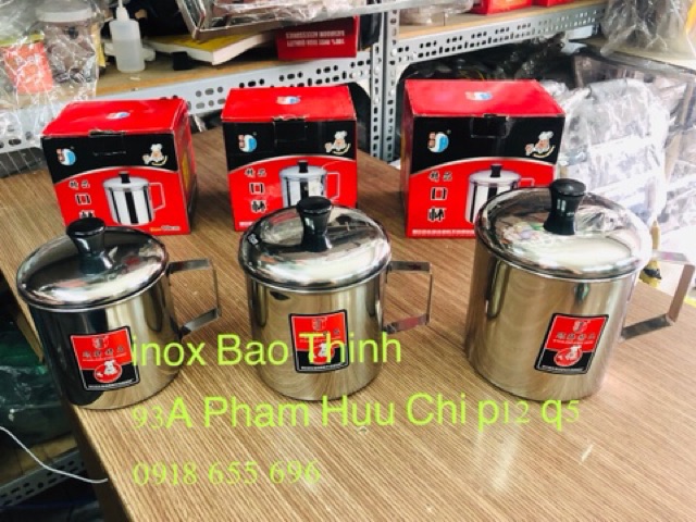 Ca Inox co nắp đậy Cao Cấp