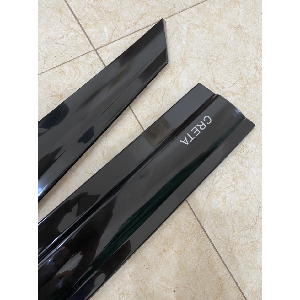 Vè che mưa xe Hyundai Creta 2021 2022 2023 Màu đen Cao Cấp, Bộ 4 vè + tặng kèm keo tăng dính