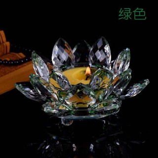 Đế nến pha lê hoa sen thấp