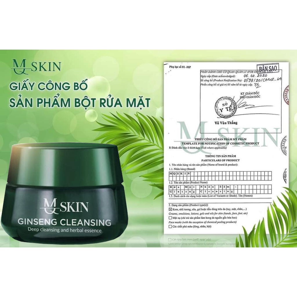 Bộ Serum nhân sâm &amp; Bột rửa mặt nhân sâm xóa thâm, nám se khít chân lông, da không đều màu - Beauty at home