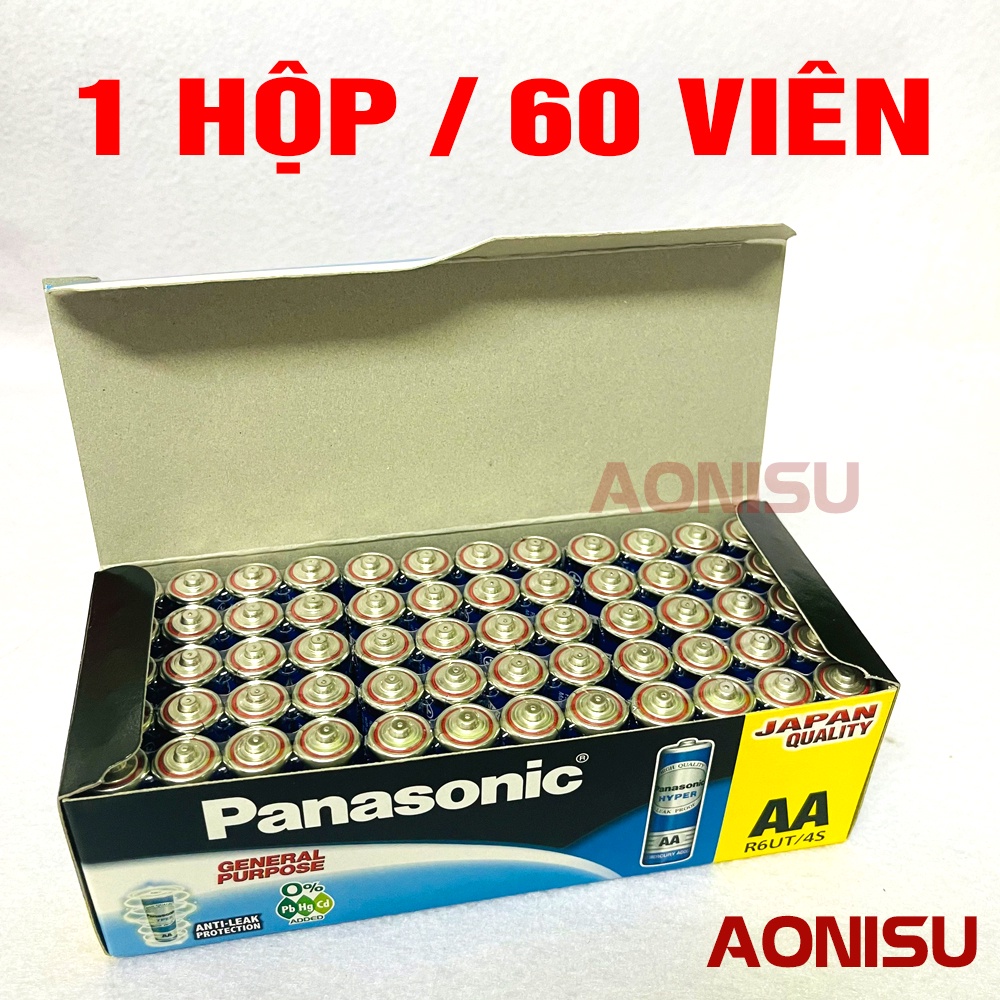 Hộp Pin AA Panasonic NHẬP KHẨU CHÍNH HÃNG 1.5V- Pin Tiểu 2A Micro, Remote, chuột máy tính, Loa Bluetooth, Đồng Hồ AONISU